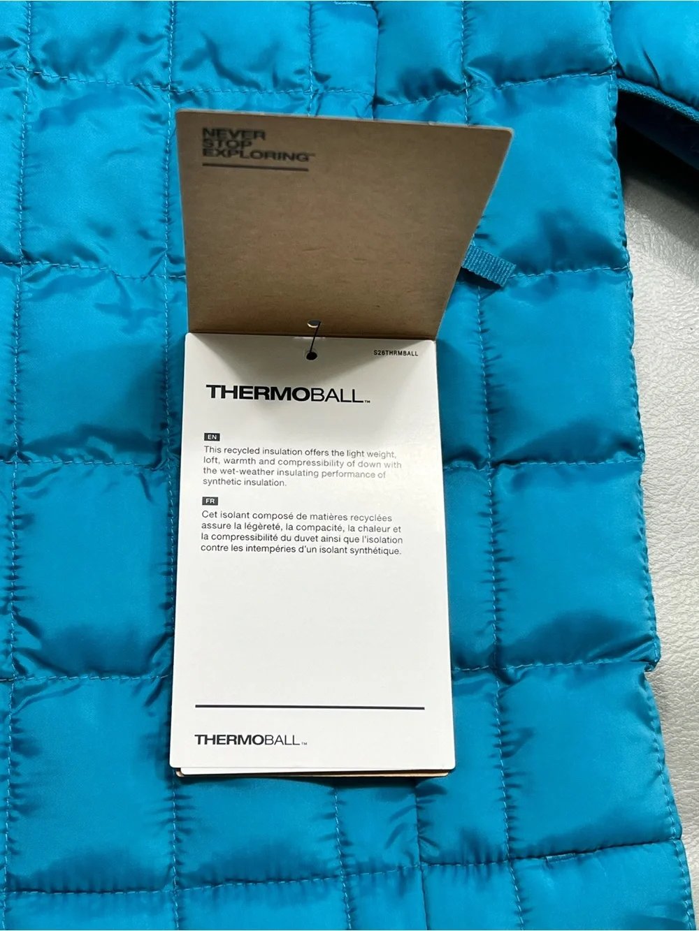 The North Face Men's Thermoball Insulated Jacket Size Medium NWT! Bluish Green